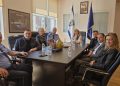 Kryetari i Sindikatës së Policisë së Kosovës, së bashku me bashkëpunëtorët e tij, realizoi një vizitë zyrtare në Drejtorinë Rajonale Mitrovicë Jug